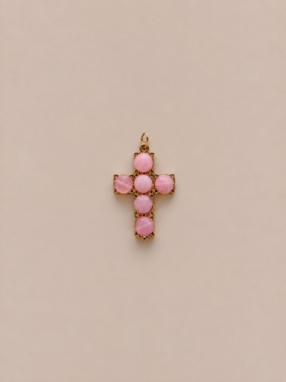 Cruz Cuarzo rosa